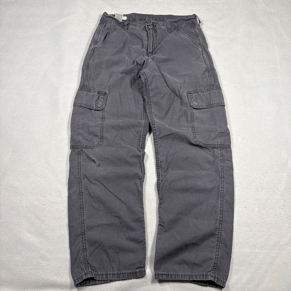 Levis Premium 566 Baggy Cargo Pants Gray Straight Leg W29 L30 PC9-000LP-0003